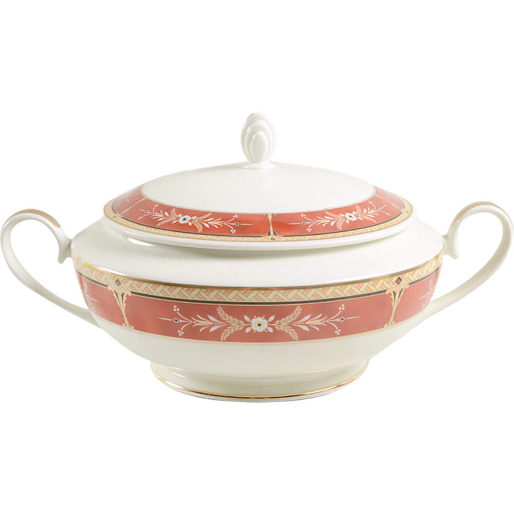 Park Rose Burgundy 2 Qt Round Covered Casserole by Mikasa-1