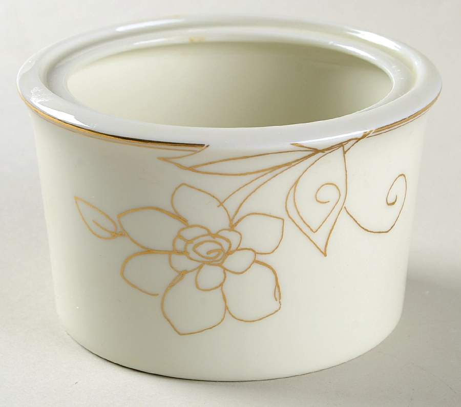 Golden Leaf Sugar Bowl No Lid by Mikasa-1