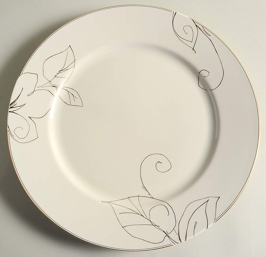 Golden Leaf 12" Chop Plate (Round Platter) by Mikasa-1