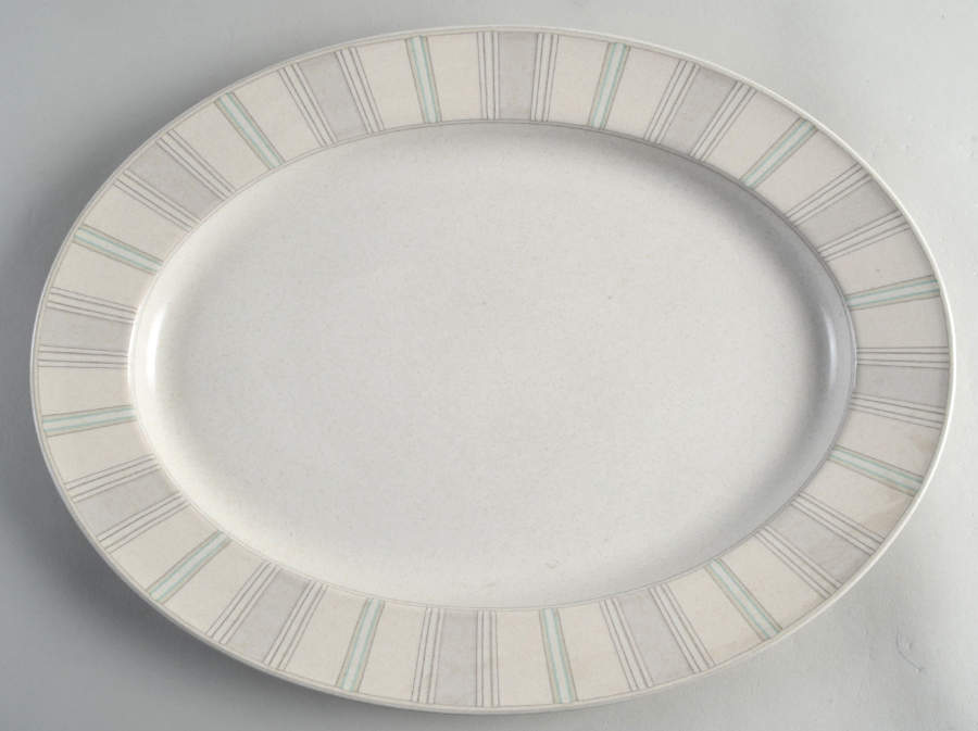 Cobblestone 15" Oval Serving Platter by Mikasa-1