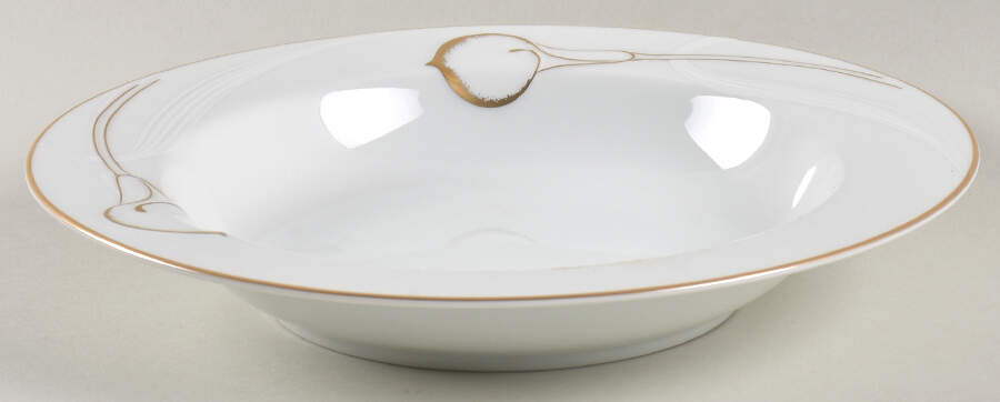 Candlelight Gold Large Rim Soup Bowl by Mikasa-1