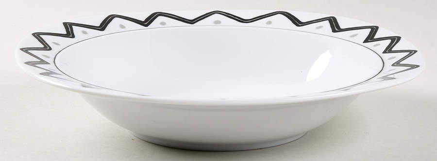 Duet Black Rim Soup Bowl by Mikasa-1