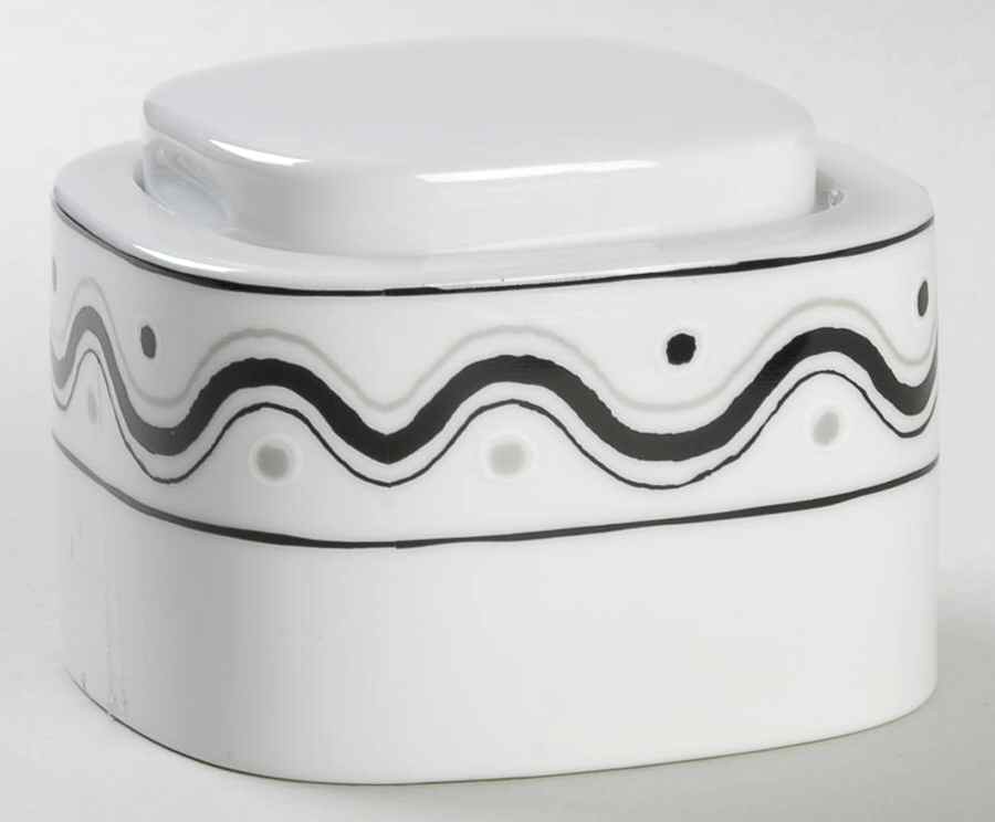Duet Black Sugar Bowl & Lid by Mikasa-1