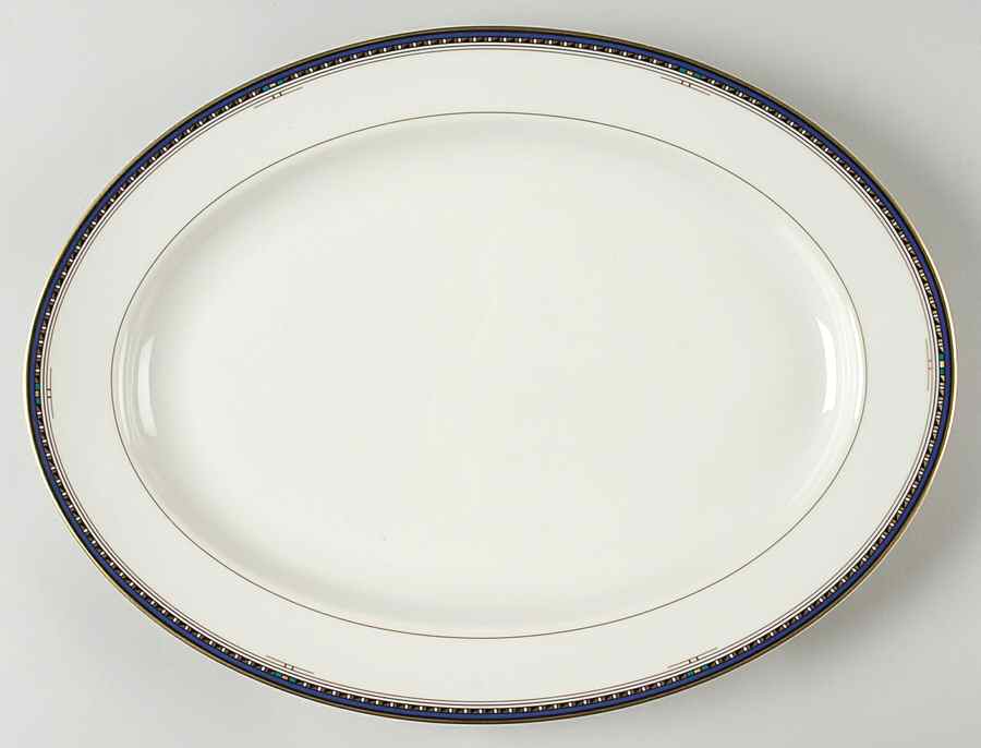 Emporio 15" Oval Serving Platter by Mikasa-1