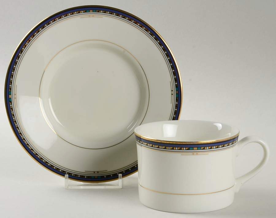 Emporio Flat Cup & Saucer Set by Mikasa-1