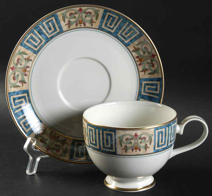 Windsor Crest Footed Cup & Saucer Set by Mikasa-1