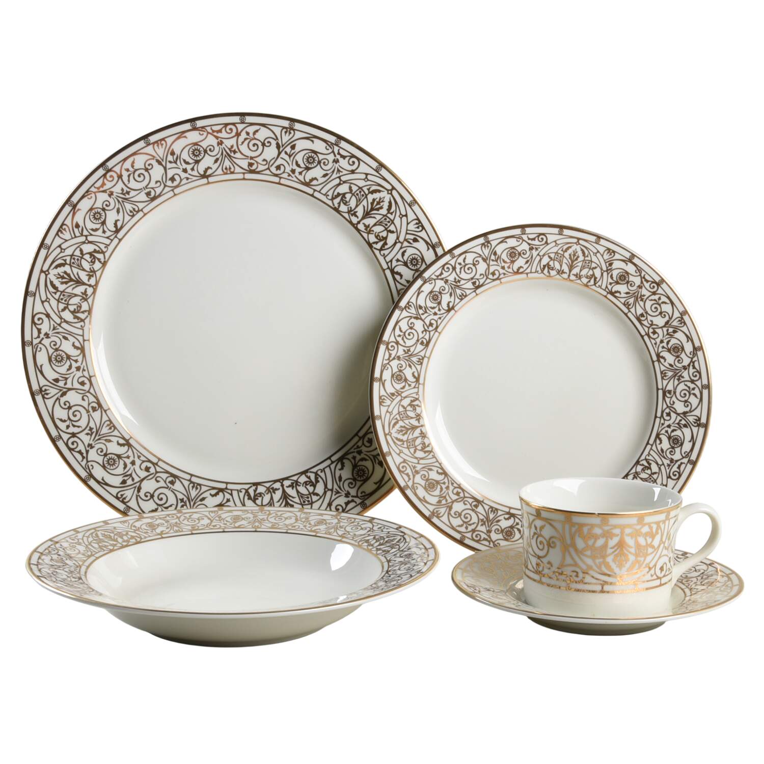 Victorian Gold 5 Piece Place Setting by Mikasa-1