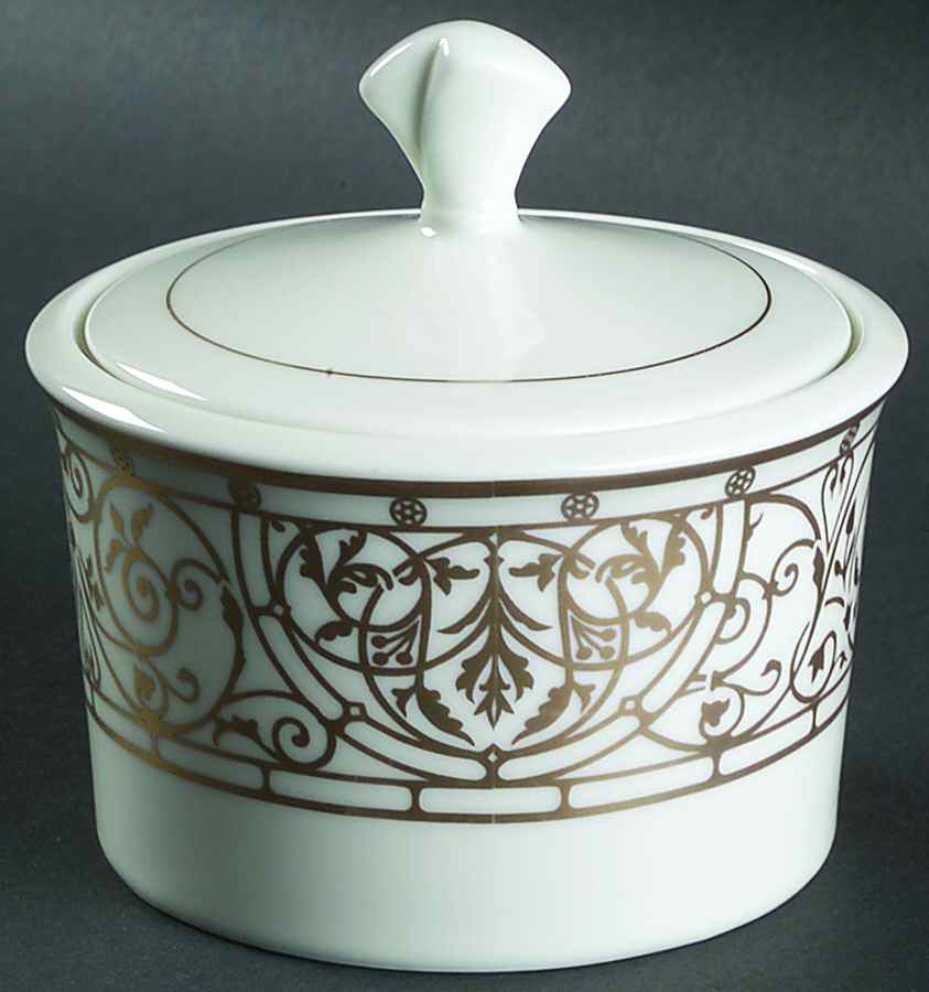 Victorian Gold Sugar Bowl & Lid by Mikasa-1