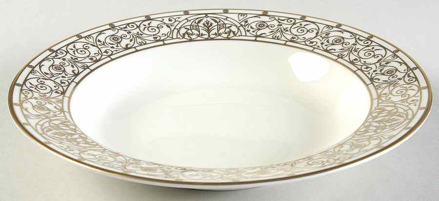 Victorian Gold Rim Soup Bowl by Mikasa-1