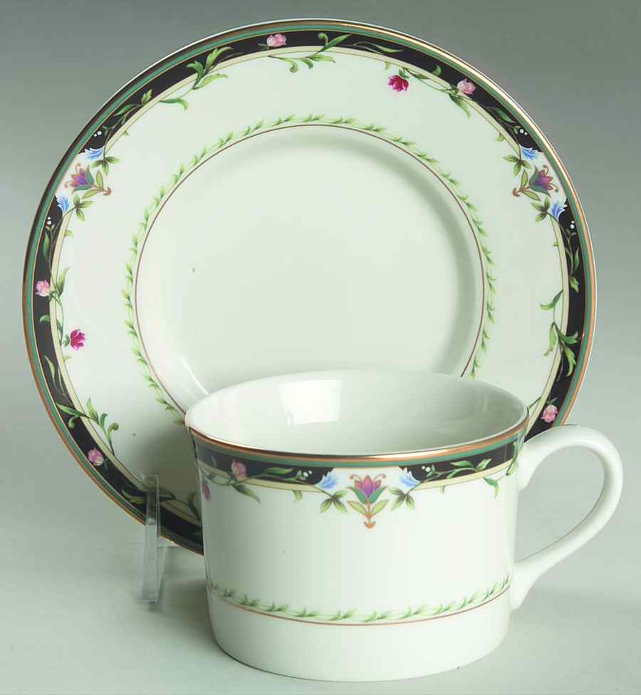 Spring Lyric Flat Cup & Saucer Set by Mikasa-1