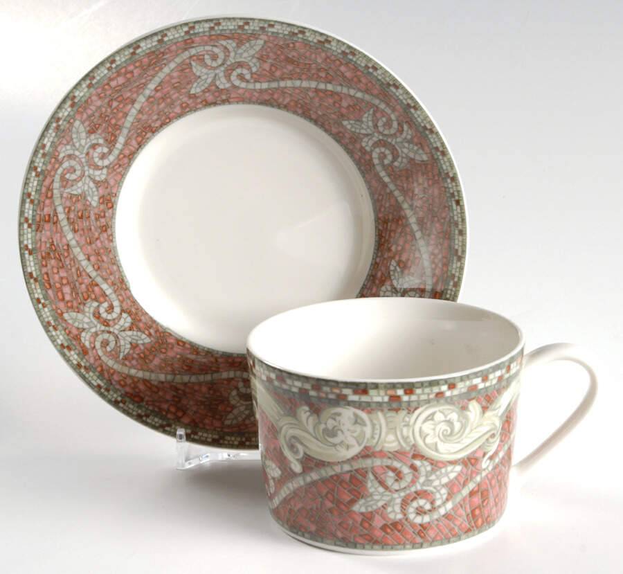 Grecian Court Flat Cup & Saucer Set by Mikasa-1