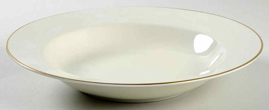 Fleur De Lis Gold Rim Soup Bowl by Mikasa-1