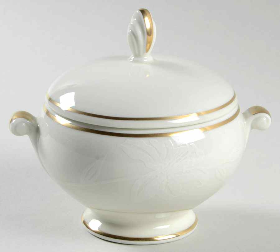 Fleur De Lis Gold Sugar Bowl & Lid by Mikasa-1