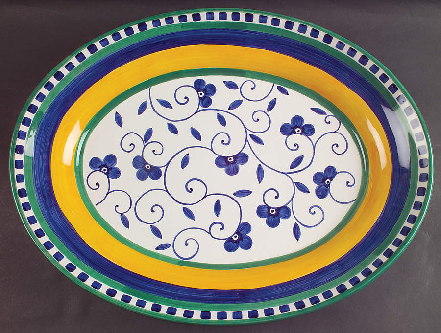 Firenze (Stoneware) 18" Oval Serving Platter by Mikasa-1