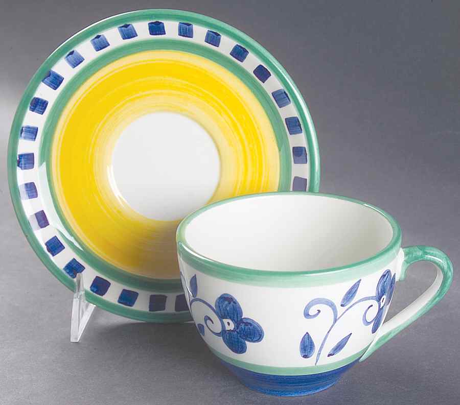 Firenze (Stoneware) Flat Cup & Saucer Set by Mikasa-1