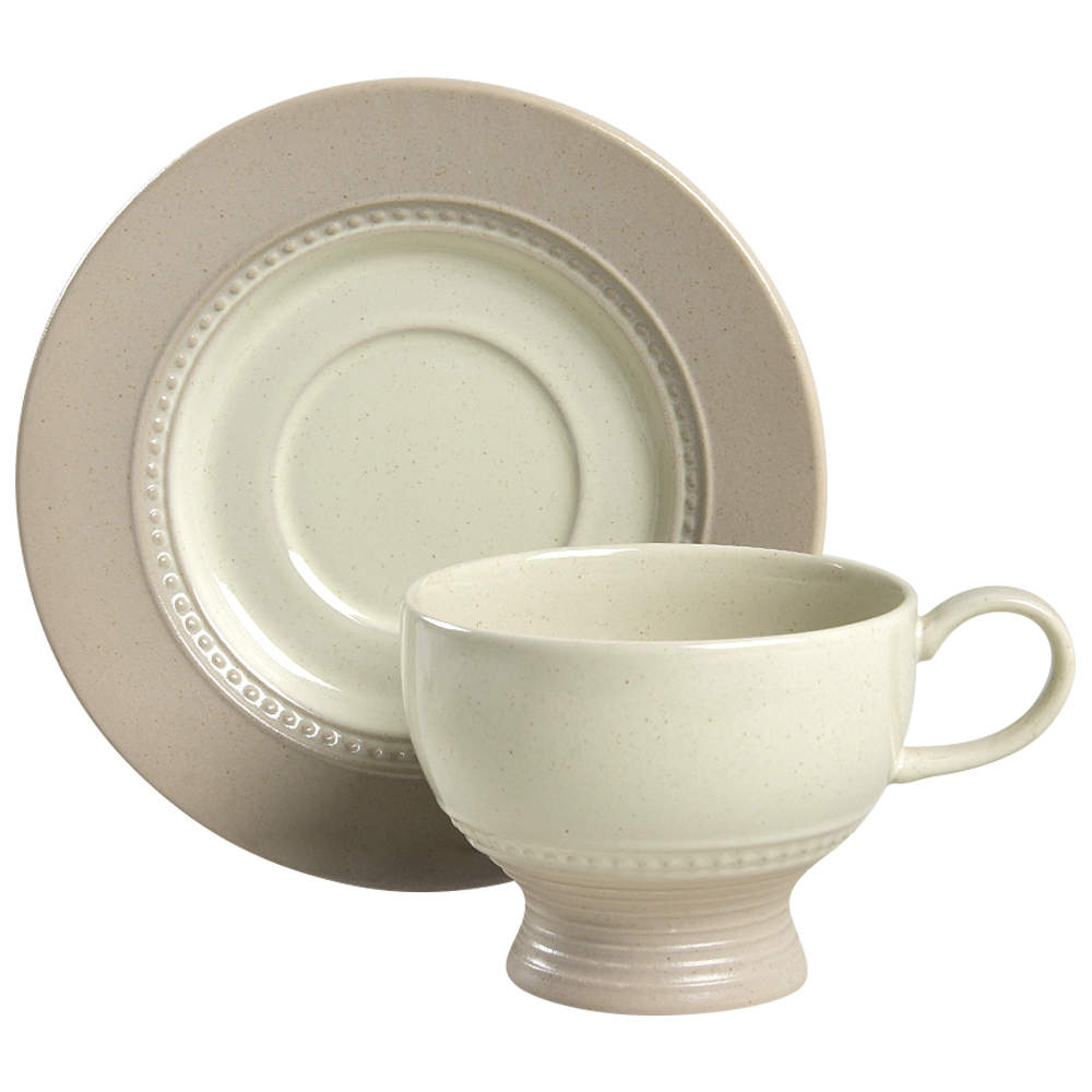 Pebble Beach Footed Cup & Saucer Set by Mikasa-1
