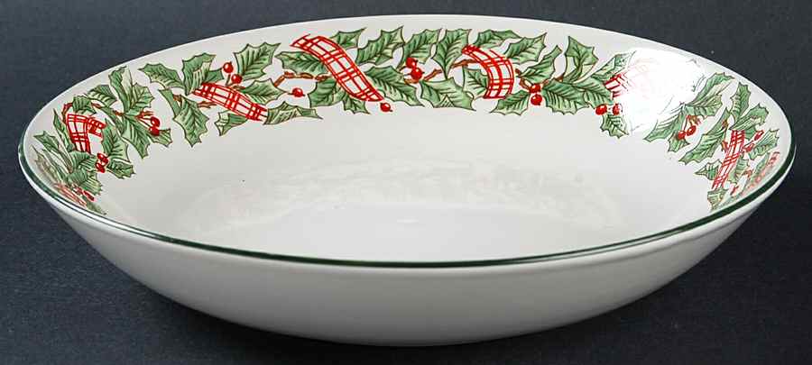 Holiday Ribbon Coupe Soup Bowl by Mervyn's-1