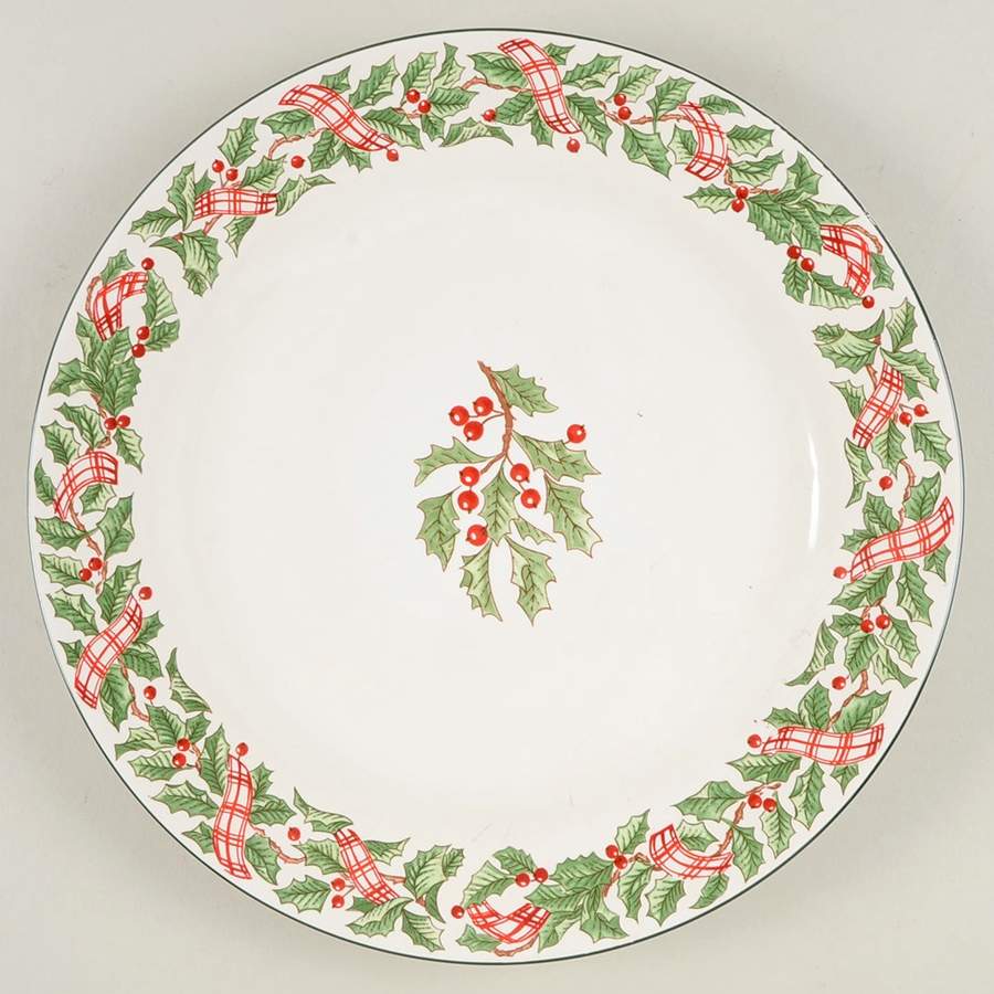 Holiday Ribbon 11" Chop Plate (Round Platter) by Mervyn's-1