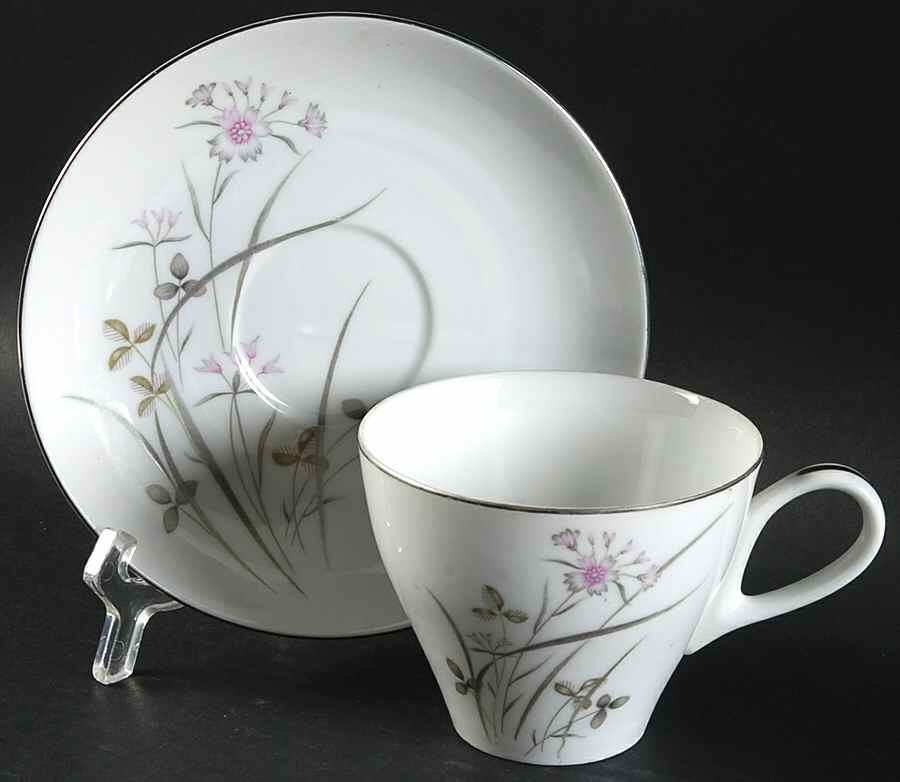 Bellflower Flat Cup & Saucer Set by Mikasa-1