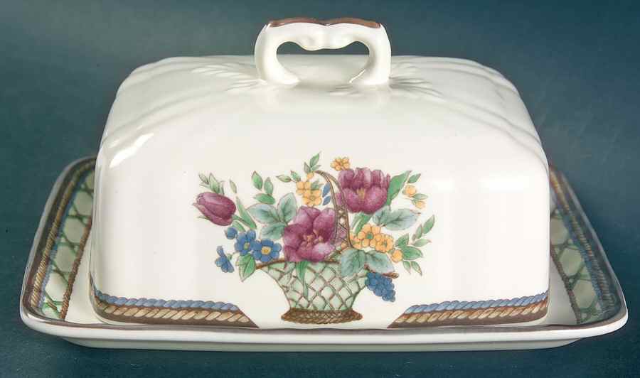 Floral Pageant Square Covered Butter by Mikasa-1