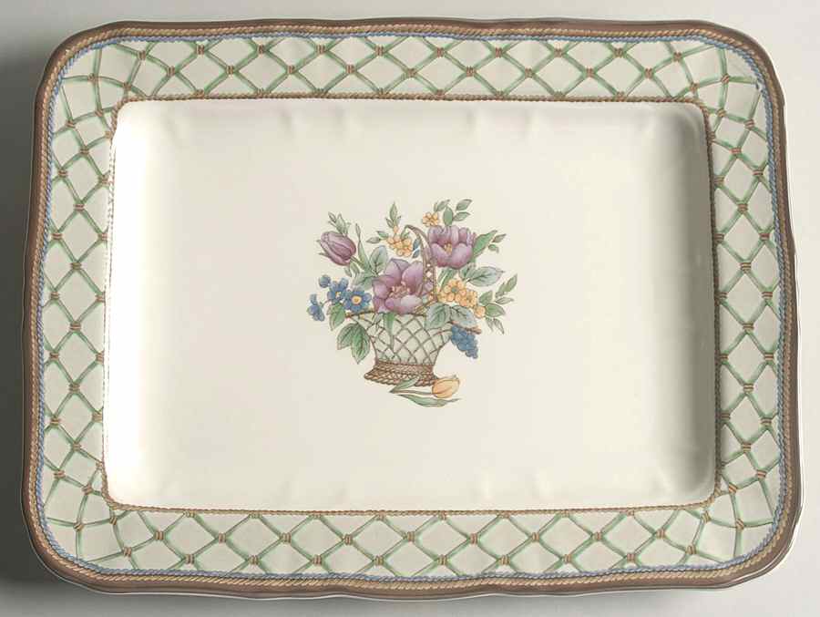 Floral Pageant 13" Rectangular Serving Platter by Mikasa-1
