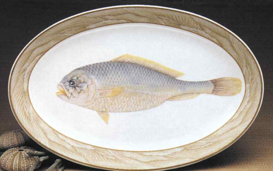 Waterdance 12" Oval Serving Platter by Mottahedeh-1