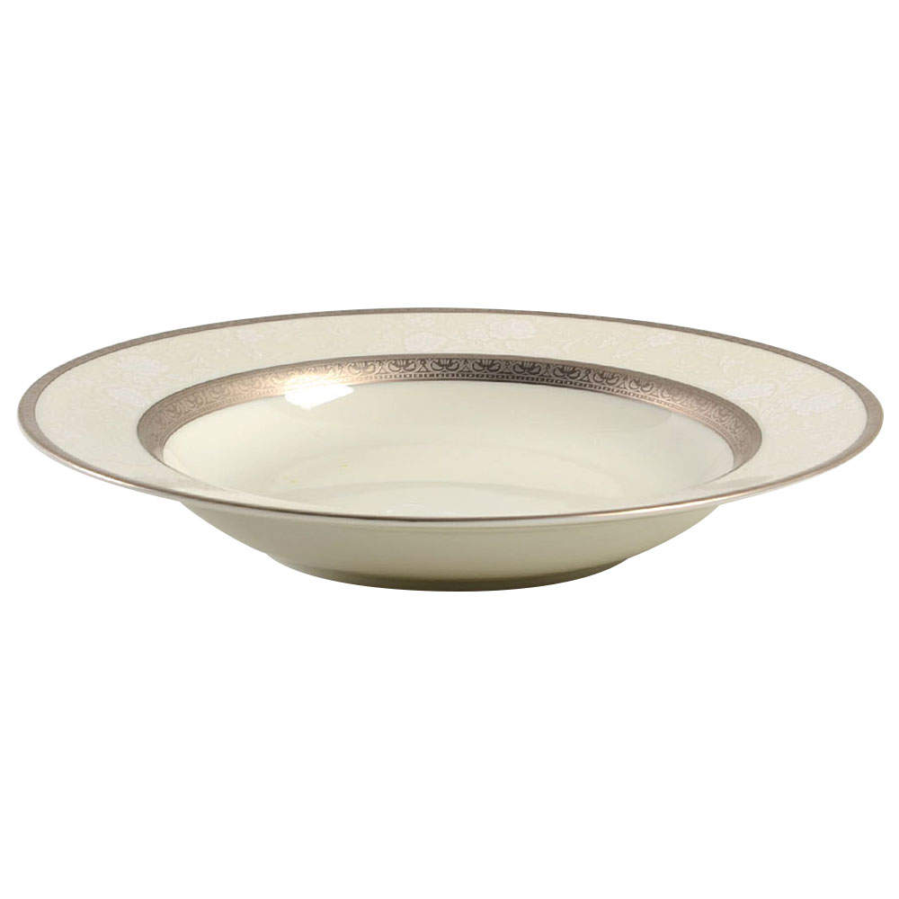 Platinum Lace Rim Soup Bowl by Mikasa-1
