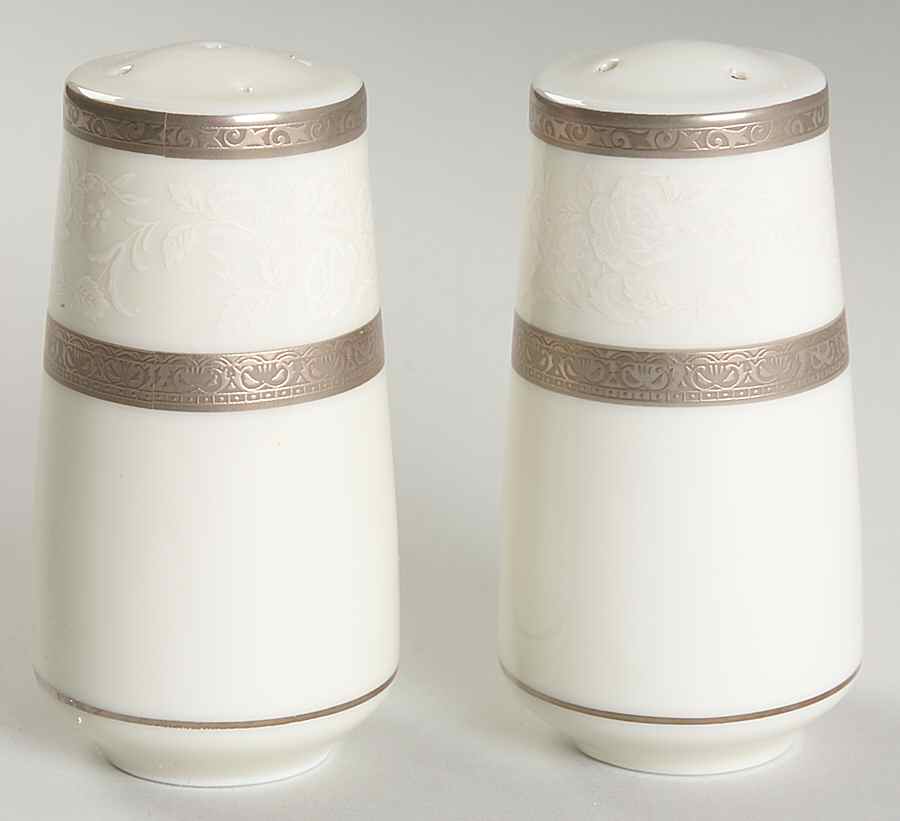 Platinum Lace Salt & Pepper Set by Mikasa-1