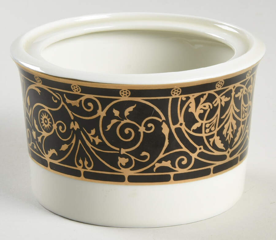 Victorian Ebony Sugar Bowl No Lid by Mikasa-1