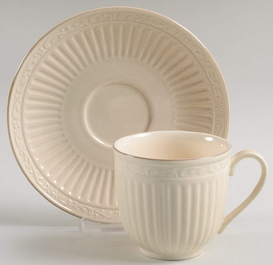 Sand Dune Flat Cup & Saucer Set by Mikasa-1