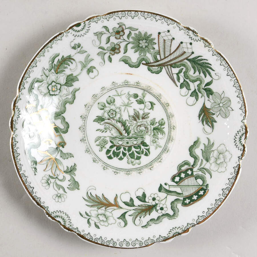 Japan Green Saucer by J & G Meakin-1
