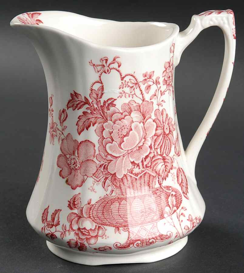 Charlotte Red and Pink 16 Oz Pitcher by Alfred Meakin-1