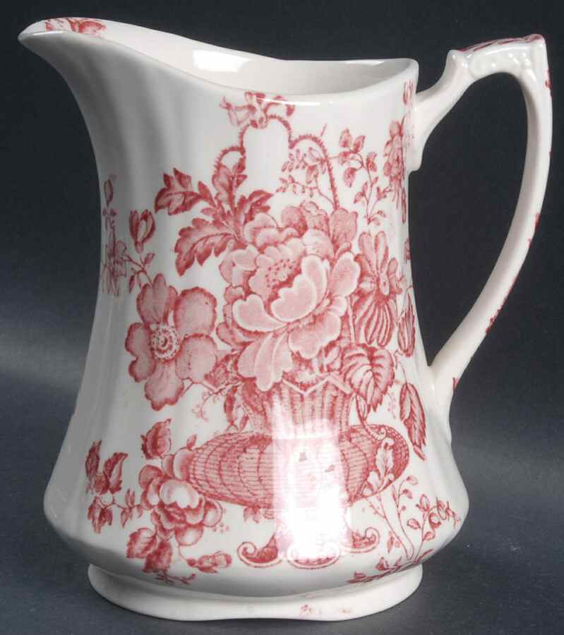 Charlotte Red and Pink 12 Oz Pitcher by Alfred Meakin-1