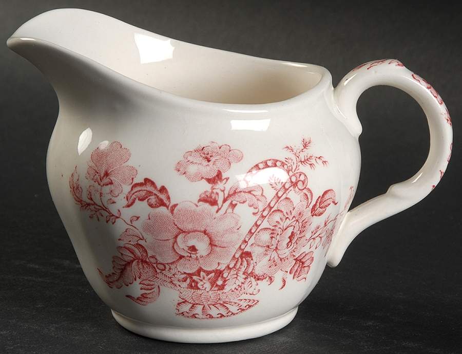 Charlotte Red and Pink Creamer by Alfred Meakin-1