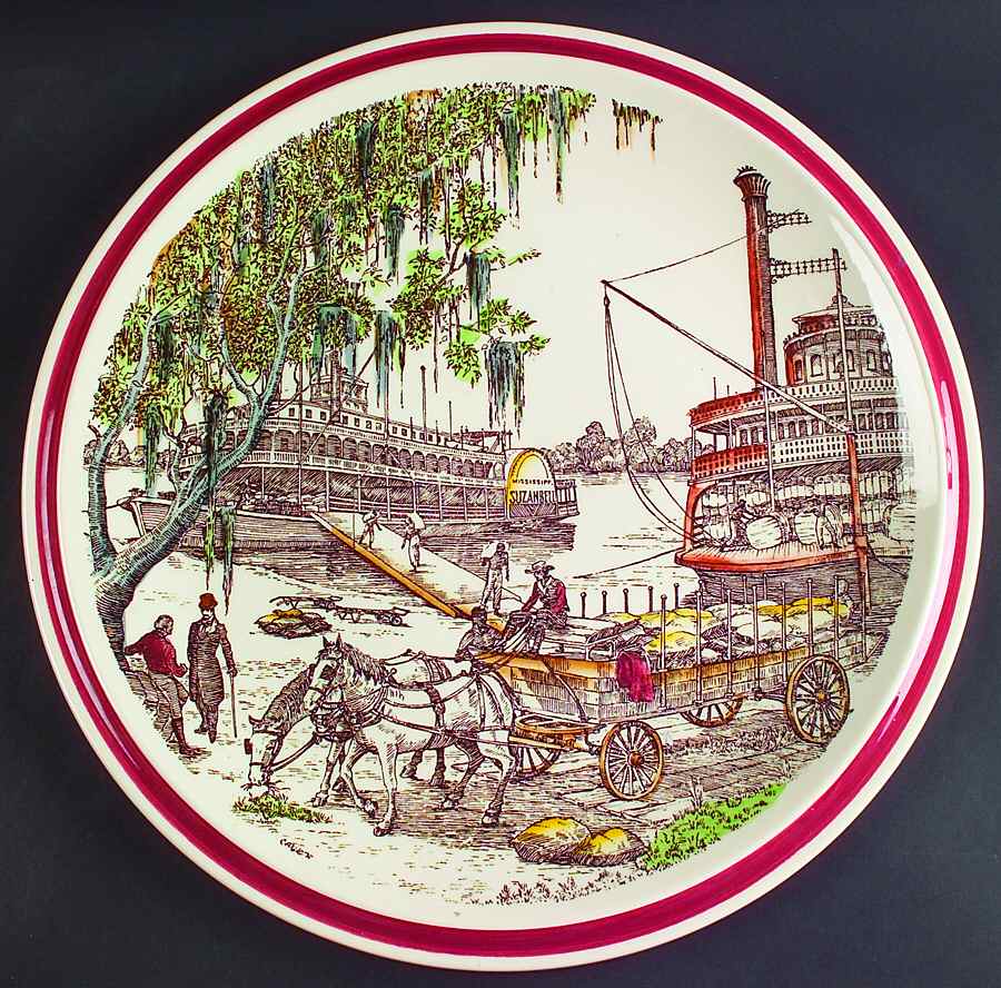 Bits of The Old South 14" Chop Plate (Round Platter) by Metlox - Poppytrail - Vernon-1