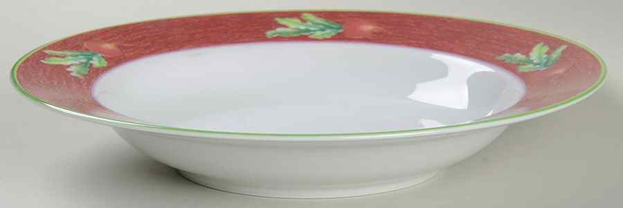 Village Market Red Rim Soup Bowl by Mikasa-1