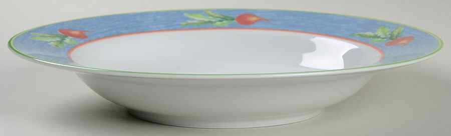 Village Market Blue Rim Soup Bowl by Mikasa-1