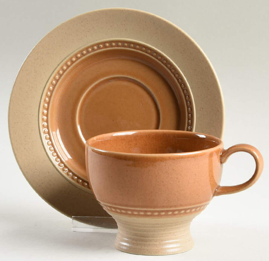 Copper Canyon Footed Cup & Saucer Set by Mikasa-1