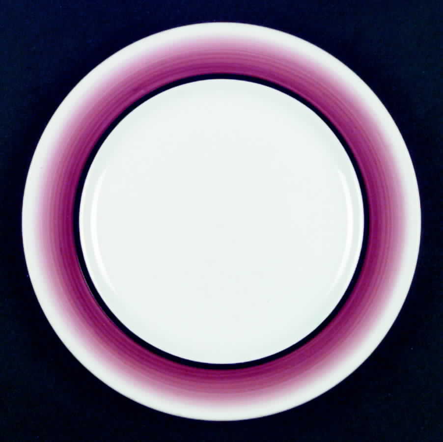 Reverse Fadeout Luncheon Plate by Mayer (American)-1