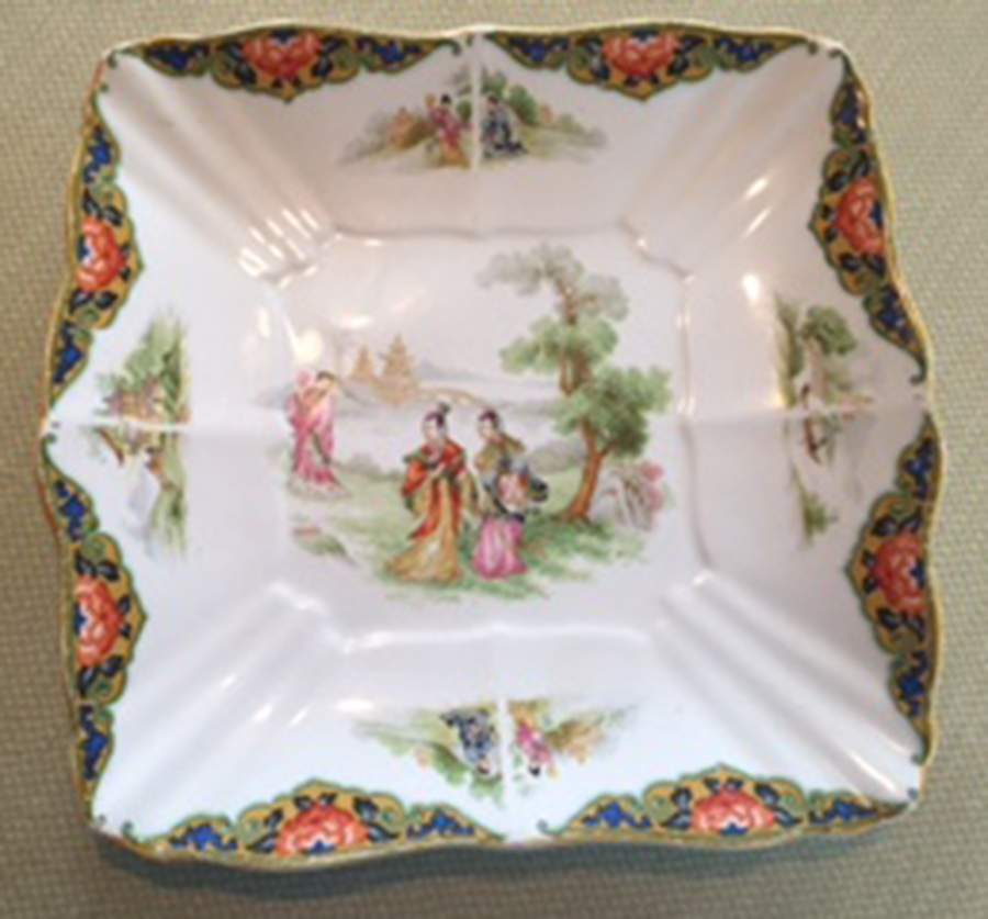 MAD54 Square Handled Cake Plate by John Maddock & Sons-1