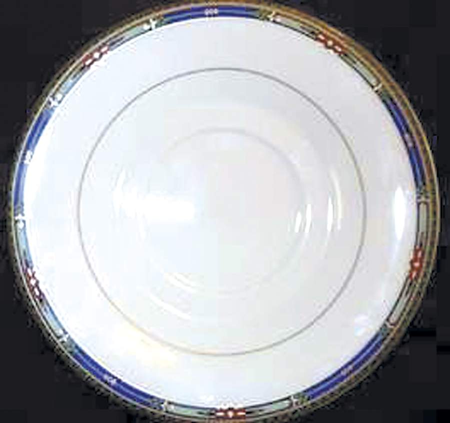 Plaza Court Blue Saucer for Flat Cup by Mikasa-1
