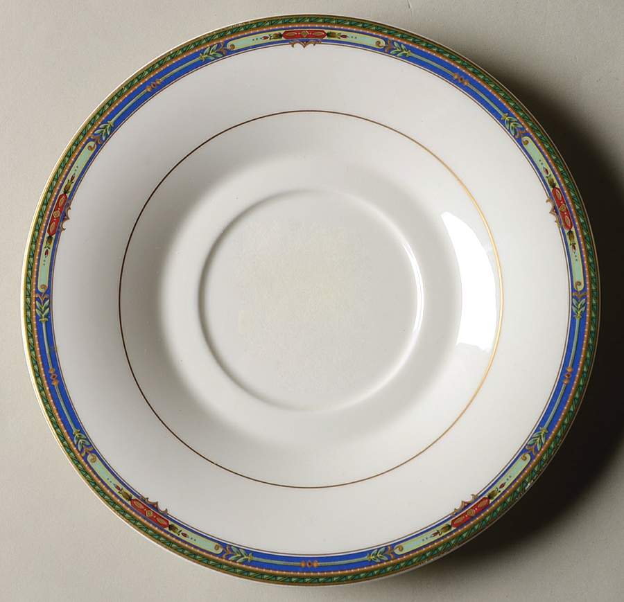 Plaza Court Blue Saucer by Mikasa-1