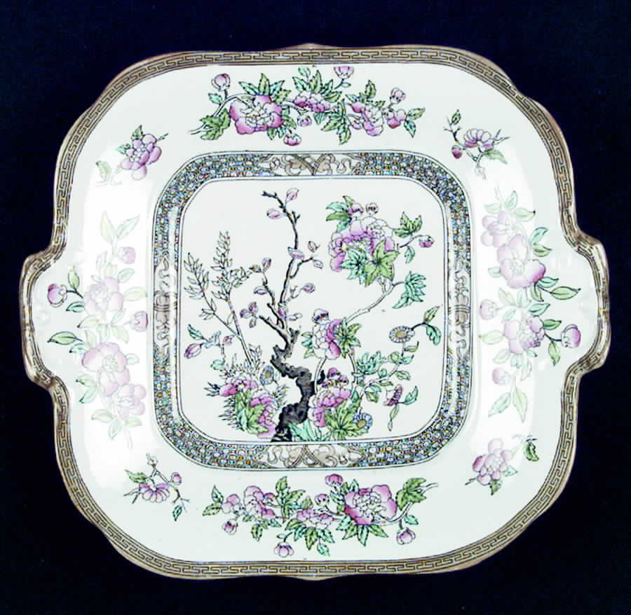 C2767 Square Handled Cake Plate by Minton-1