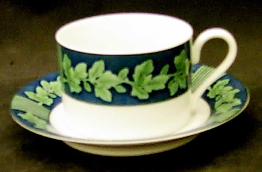 French Moire Flat Cup & Saucer Set by Mikasa-1