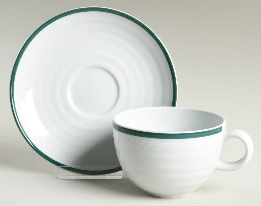 Emerald Circle Flat Cup & Saucer Set by Mikasa-1