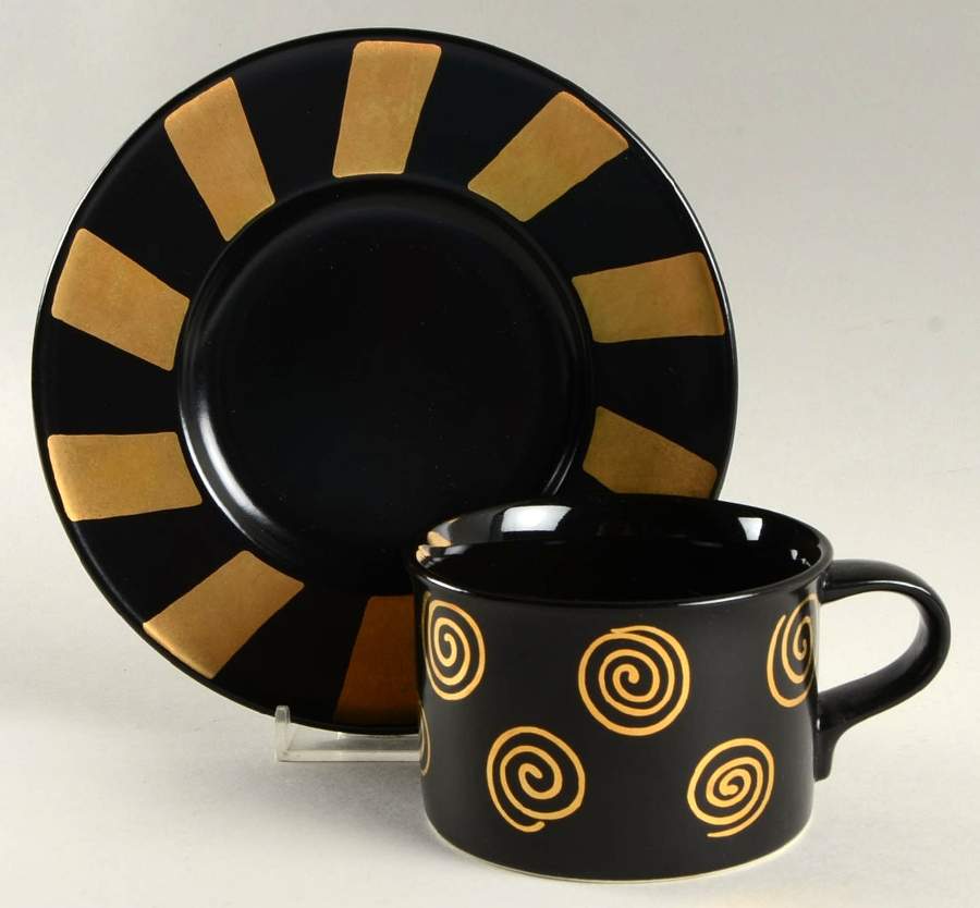 Dakota Flat Cup & Saucer Set by Mikasa-1