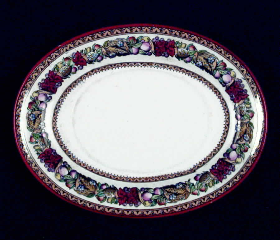 Italian Fruit Border Relish/Gravy Underplate by Minton-1