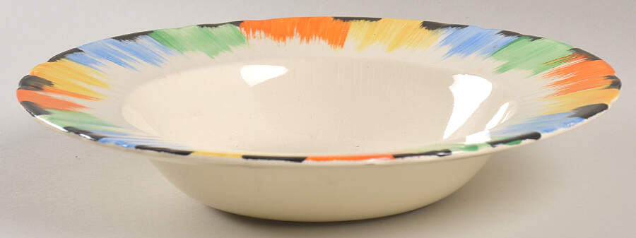 Rainbow Rim Soup Bowl by Myott Staffordshire-1