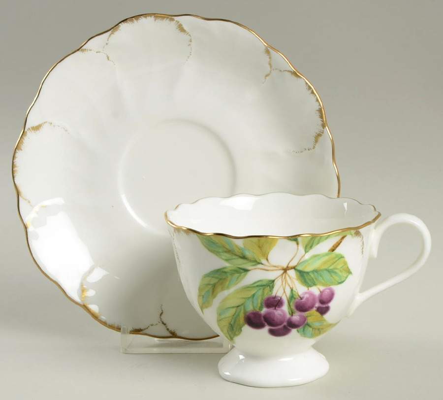 Ambrosia Footed Cup & Saucer Set by Mikasa-1