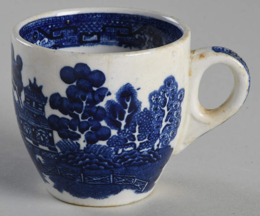 Willow Blue (No Gold Trim) Flat Demitasse Cup by John Maddock & Sons-1